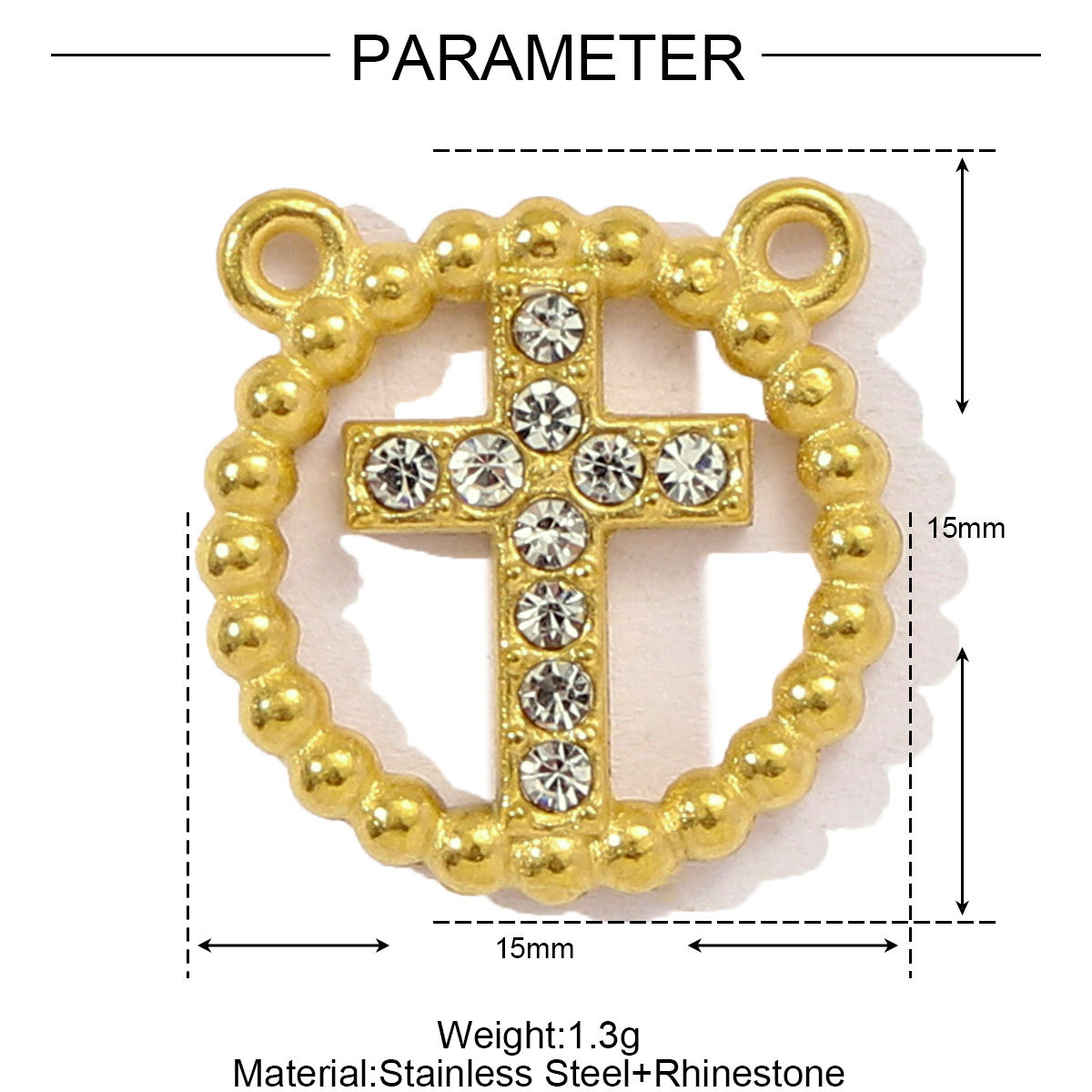 6pcs/pack Stainless Steel Pearl Heart Butterfly Starfish DIY Connector Charm Women Anchor Cross Hand Necklace Pendant Star Jewelry