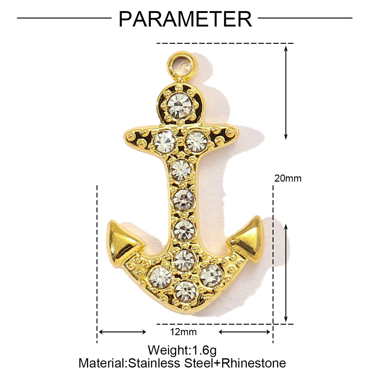 6pcs/pack Stainless Steel Pearl Heart Butterfly Starfish DIY Connector Charm Women Anchor Cross Hand Necklace Pendant Star Jewelry