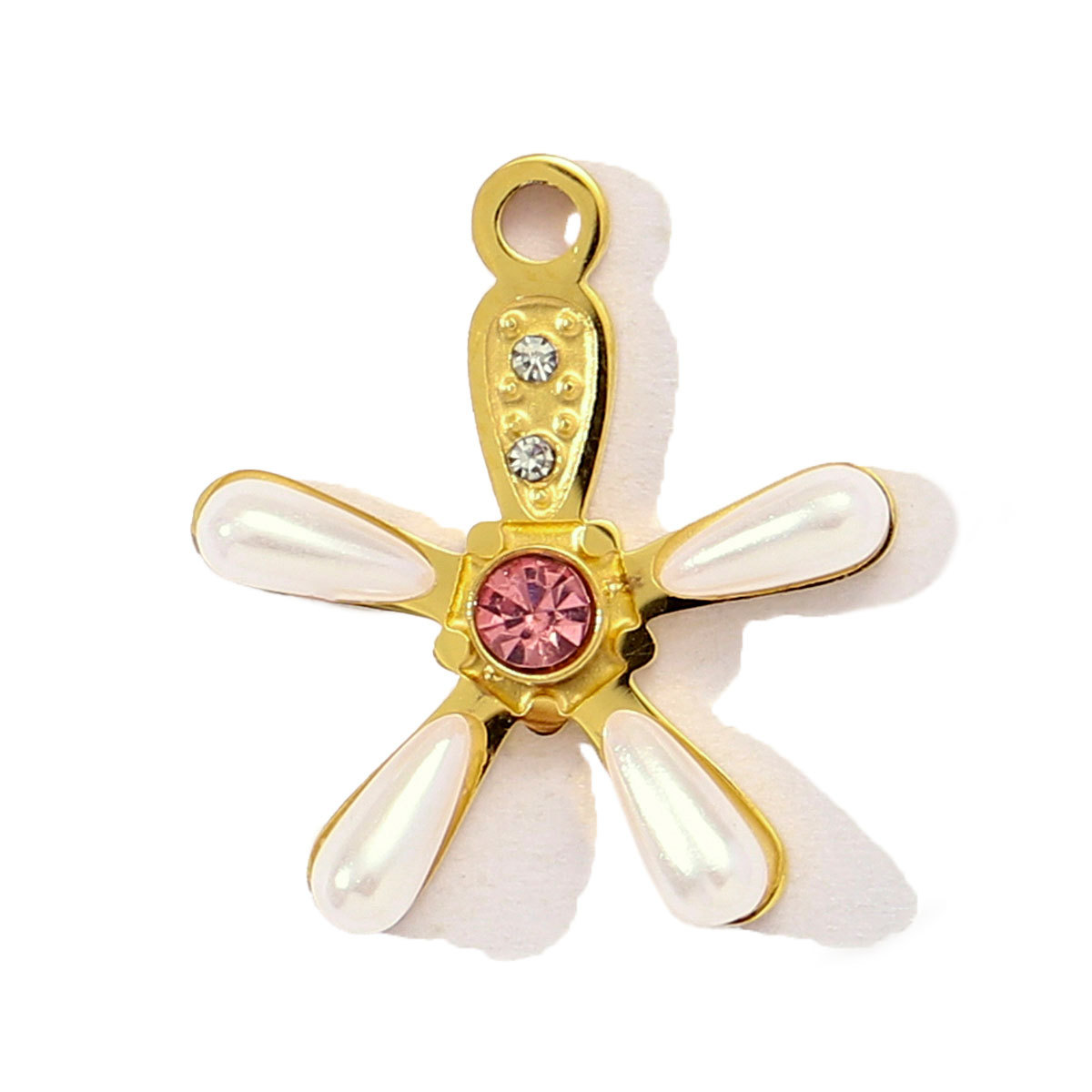 6pcs/pack Stainless Steel Pearl Heart Butterfly Starfish DIY Connector Charm Women Anchor Cross Hand Necklace Pendant Star Jewelry
