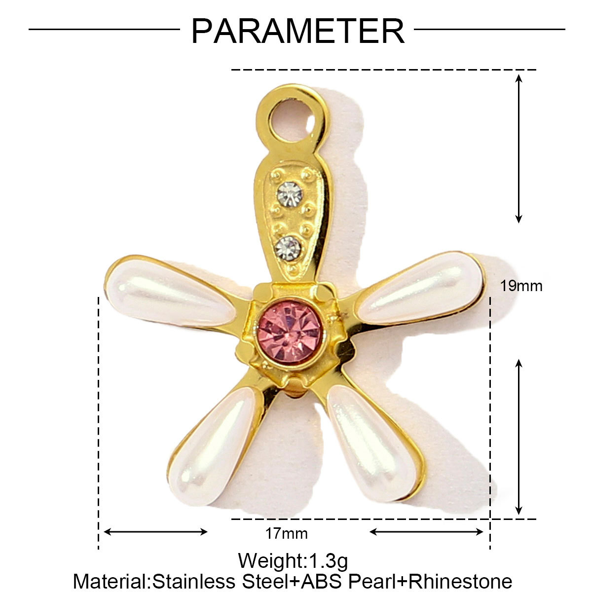 6pcs/pack Stainless Steel Pearl Heart Butterfly Starfish DIY Connector Charm Women Anchor Cross Hand Necklace Pendant Star Jewelry