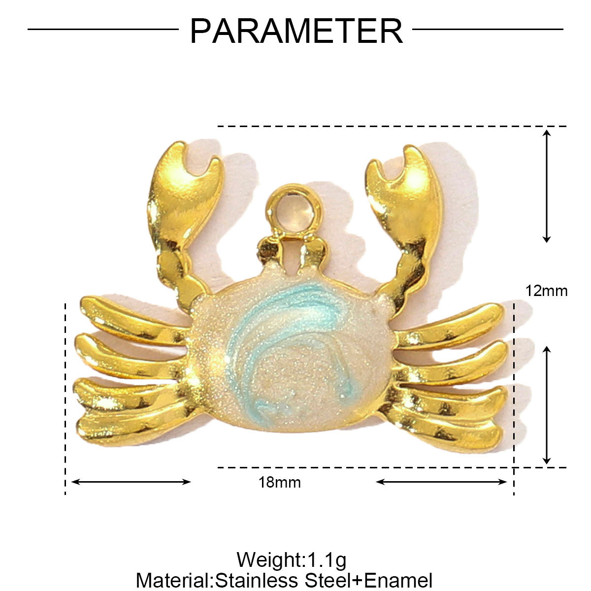 6pcs/pack Stainless Steel Fish Bone Mermaid Tail Bracelet DIY Charms Women Shell Crab Conch Necklace Pendant Heart Love Jewelry