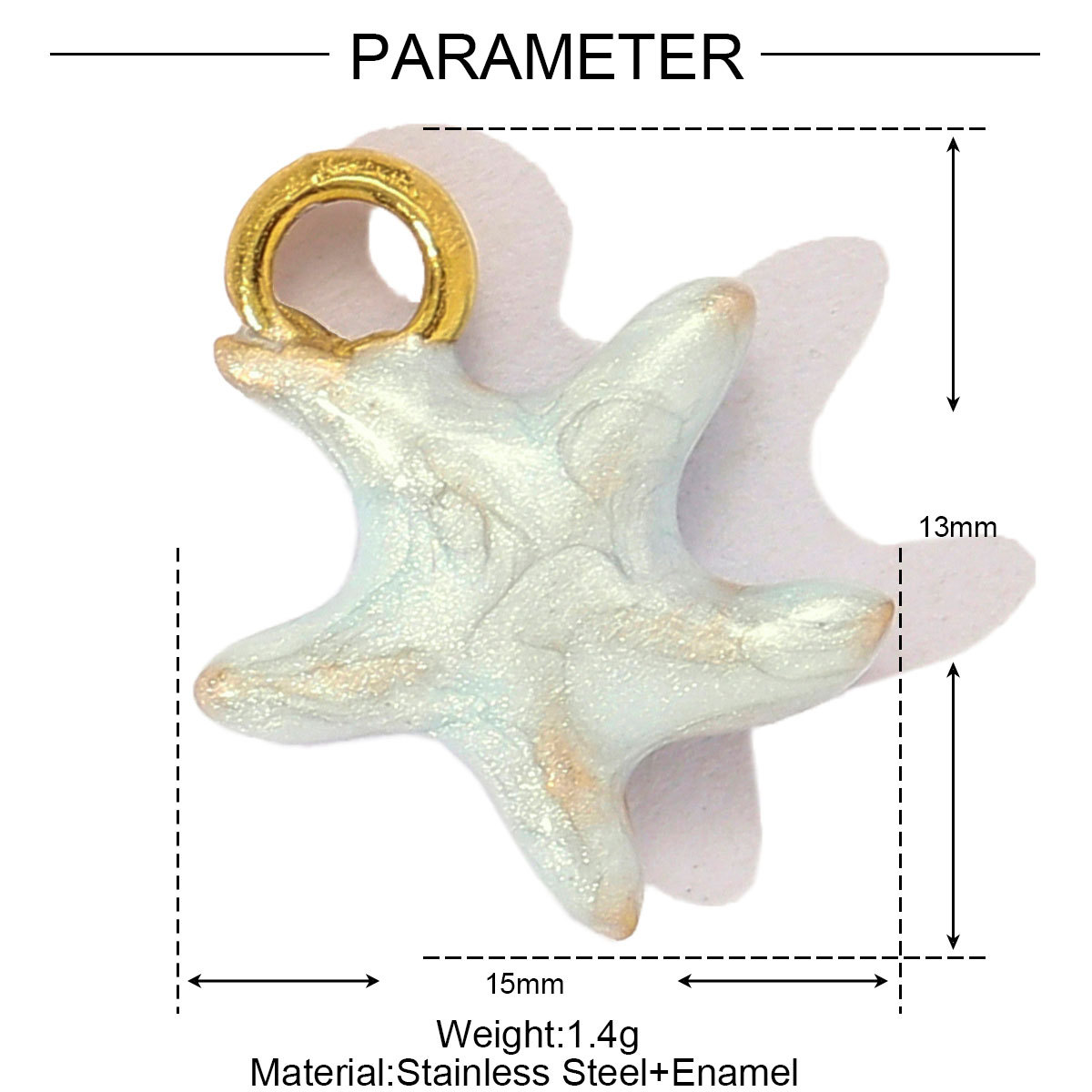6pcs/pack Stainless Steel Fish Bone Mermaid Tail Bracelet DIY Charms Women Shell Crab Conch Necklace Pendant Heart Love Jewelry