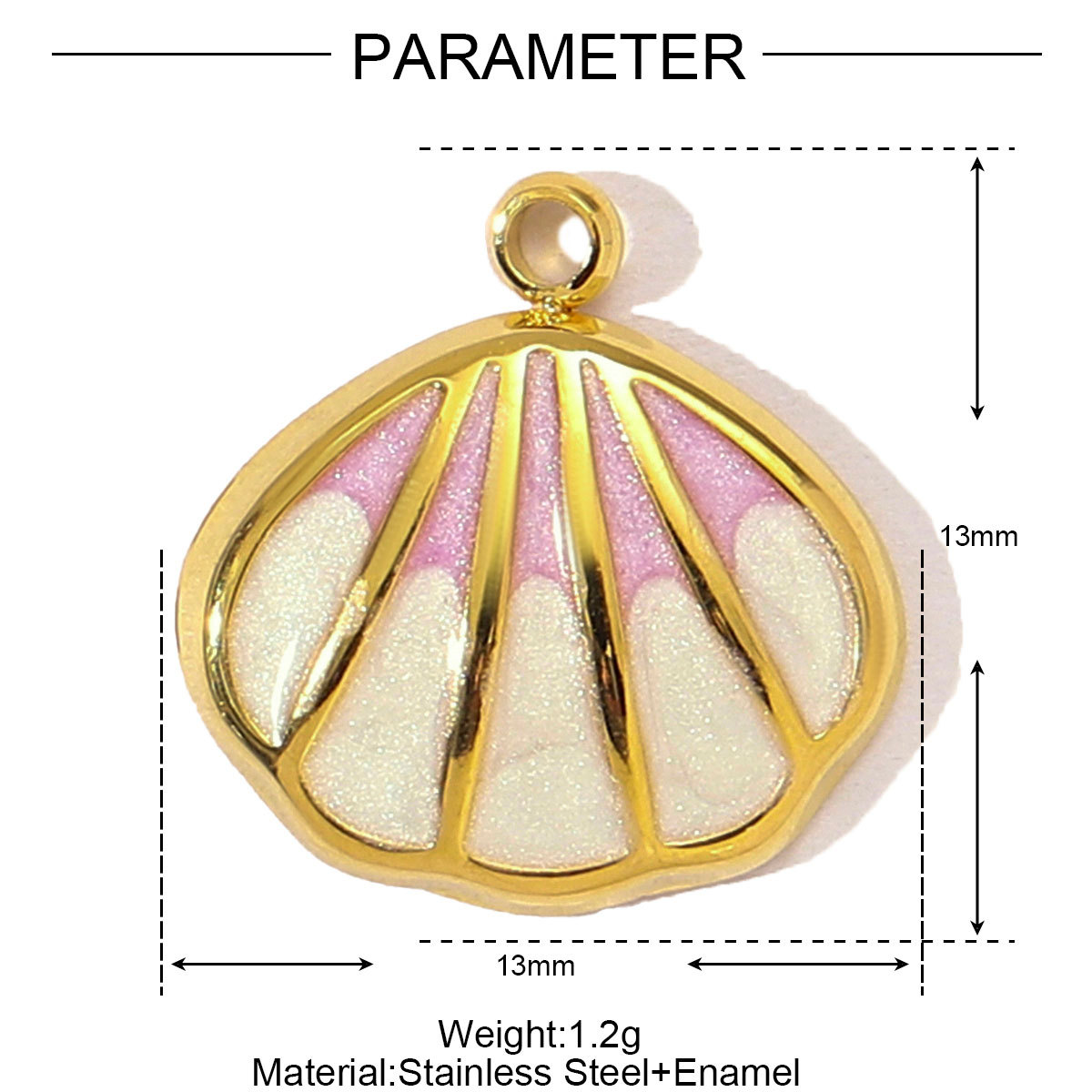 6pcs/pack Stainless Steel Fish Bone Mermaid Tail Bracelet DIY Charms Women Shell Crab Conch Necklace Pendant Heart Love Jewelry