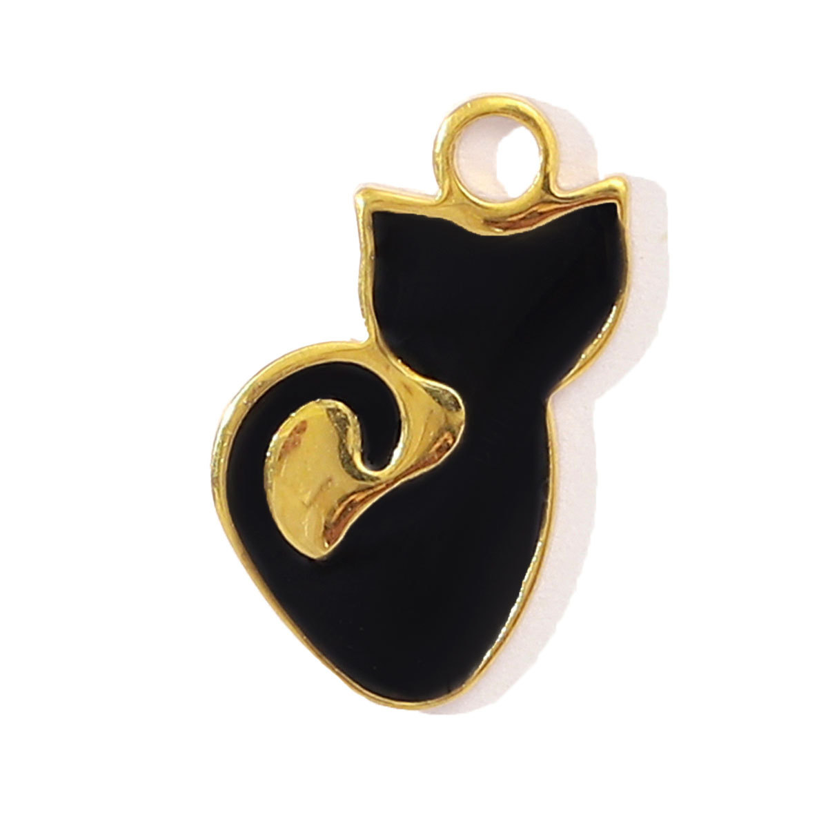 6pcs/pack Stainless Steel Little Cat Kitten DIY Bracelet Charms Women Enamel Butterfly Necklace Pendant Warm Colorful Jewelry