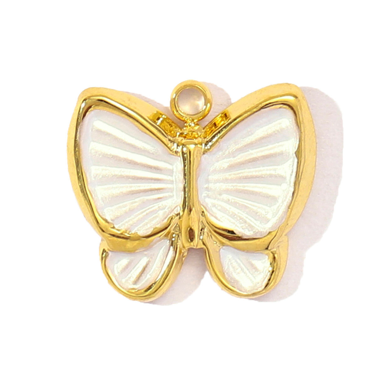 6pcs/pack Stainless Steel Little Cat Kitten DIY Bracelet Charms Women Enamel Butterfly Necklace Pendant Warm Colorful Jewelry