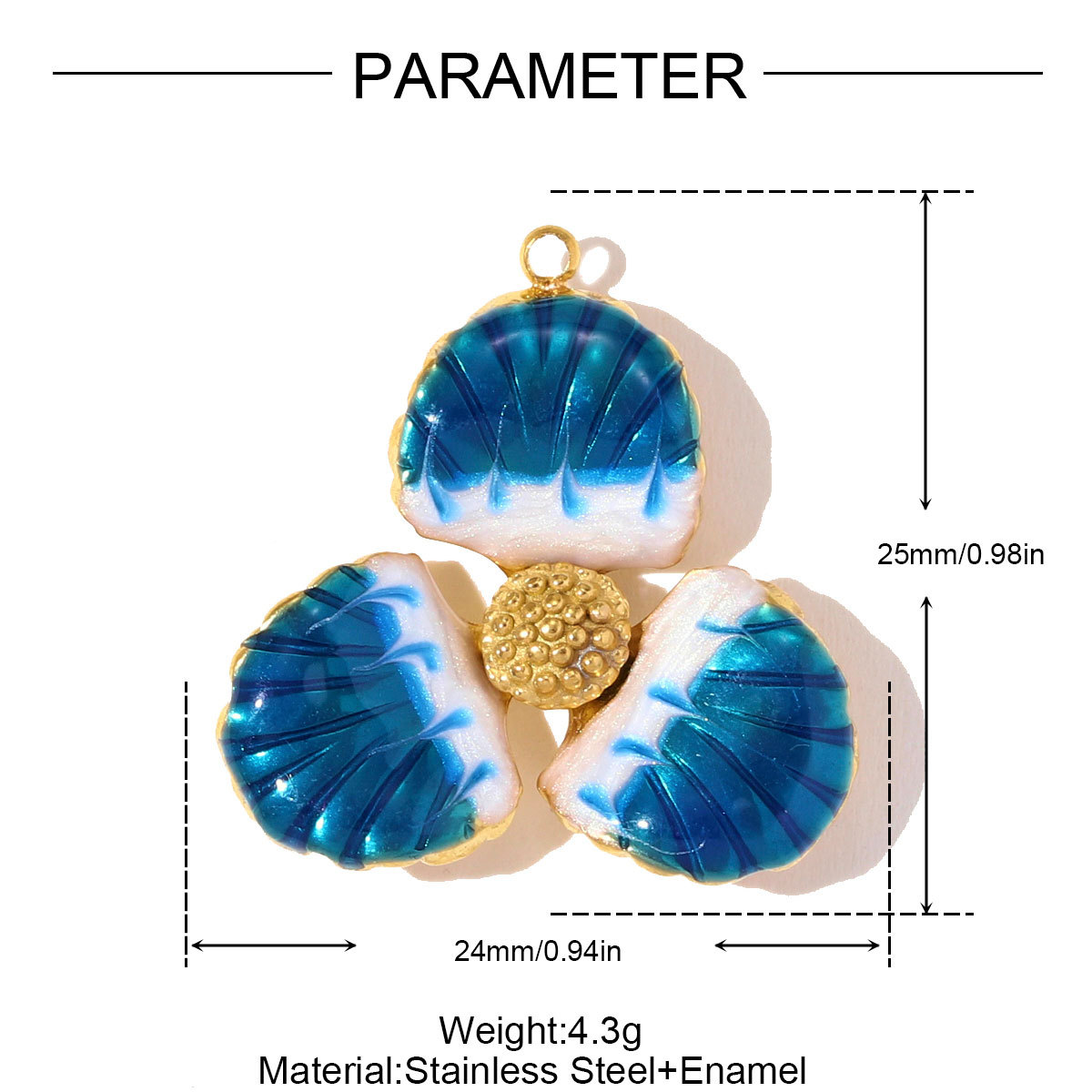 6pcs/pack Stainless Steel Rhinestone Cross Flower Necklace Pendant Enamel Evil Eye DIY Earring Charm Women Geometric Jewelry Wholesale