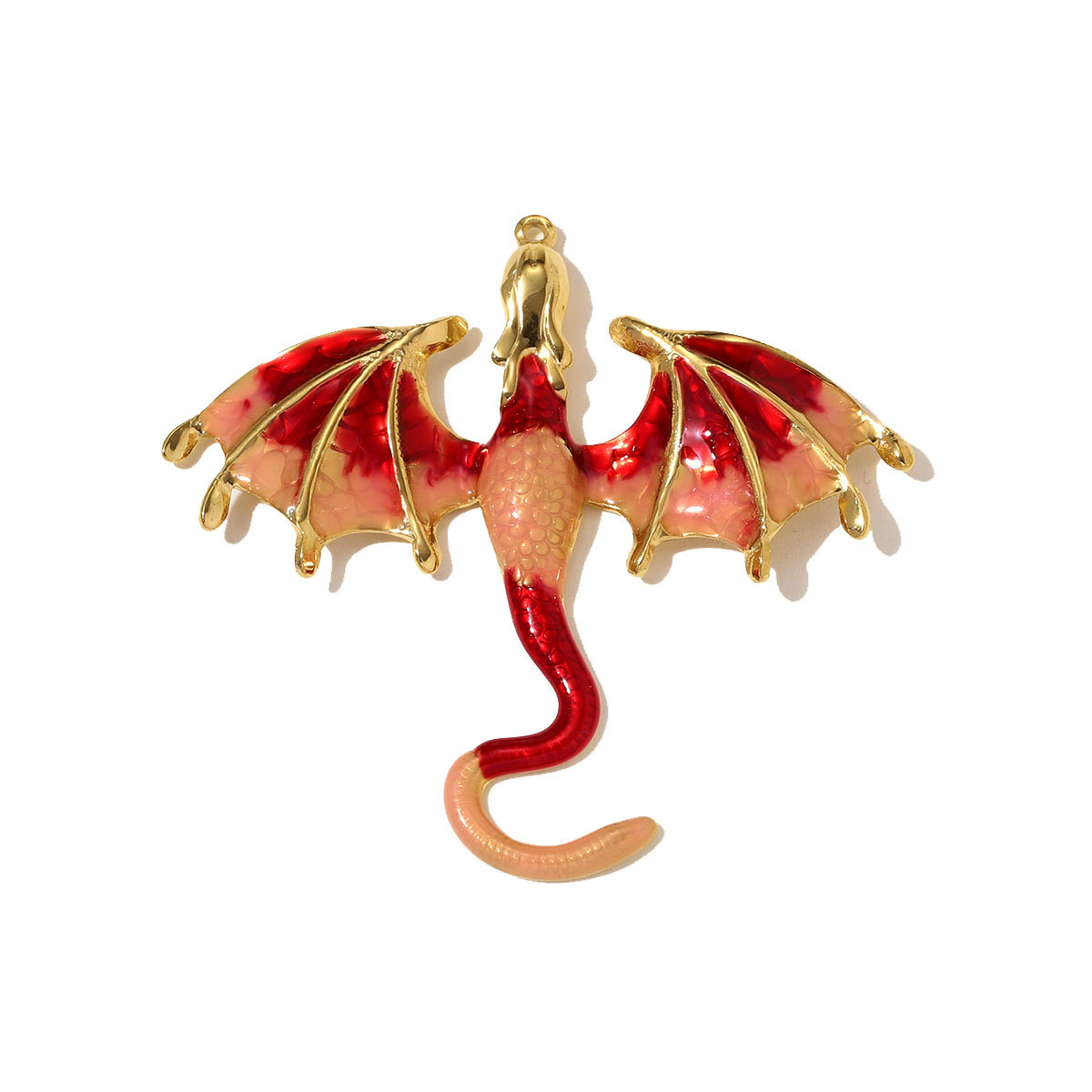 6pcs/pack Stainless Steel Enamel Flying Dragon Necklace Pendant Big Pterosaur DIY Earring Charm Women Fashion Jewelry Wholesale