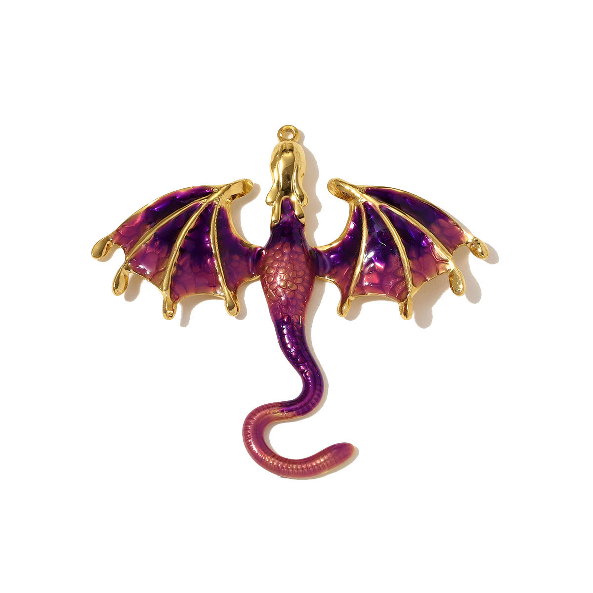 6pcs/pack Stainless Steel Enamel Flying Dragon Necklace Pendant Big Pterosaur DIY Earring Charm Women Fashion Jewelry Wholesale
