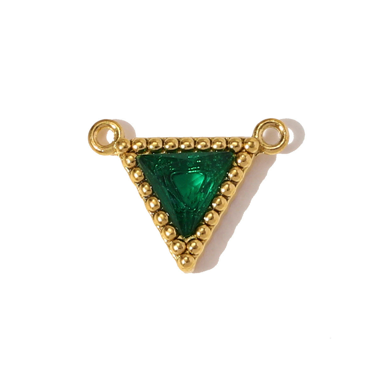 6pcs/pack Stainless Steel Triangle Zircon Necklace Pendants Life Sweet Love DIY Disc Charm Women Star Luck Clover Jewelry Wholesale