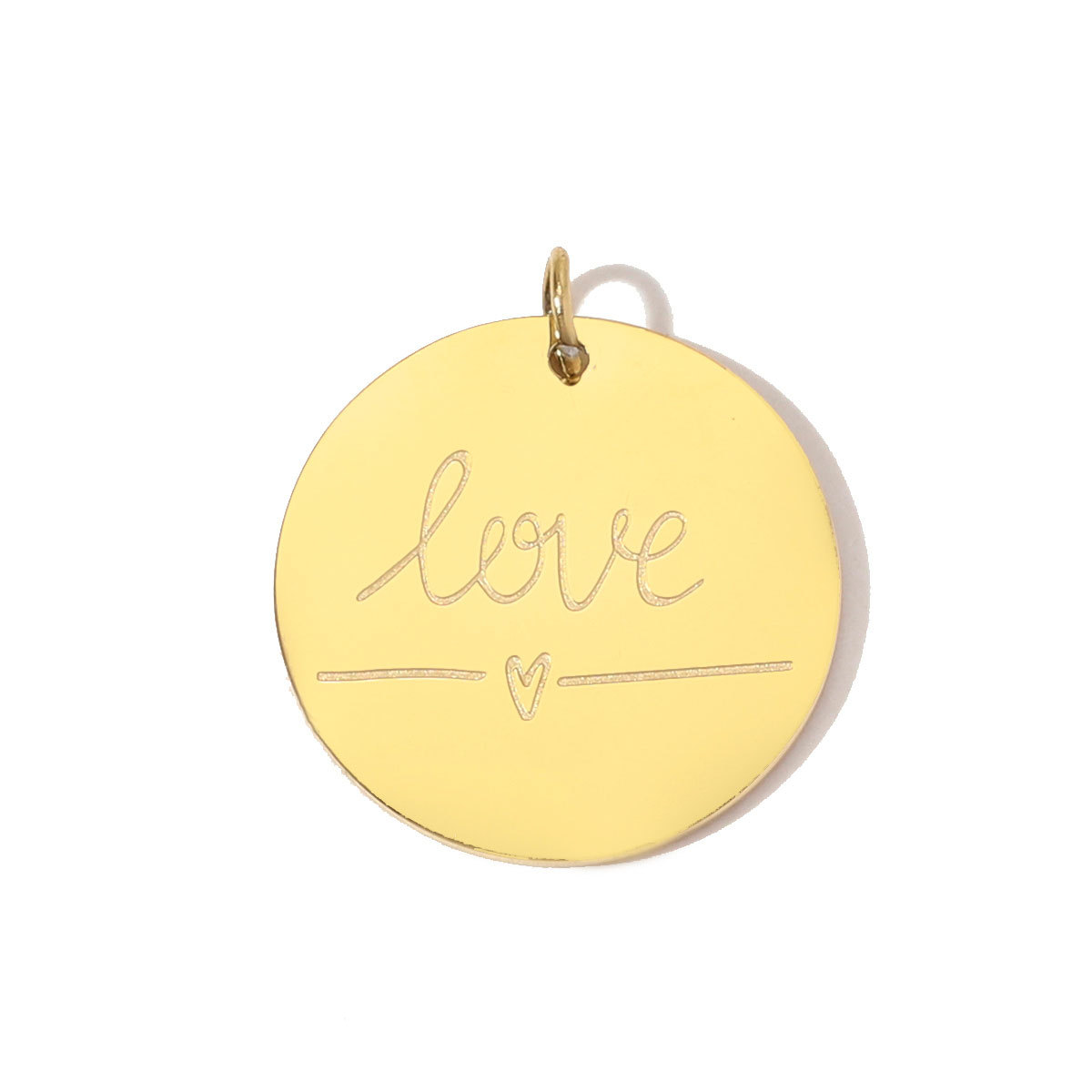 6pcs/pack Stainless Steel Triangle Zircon Necklace Pendants Life Sweet Love DIY Disc Charm Women Star Luck Clover Jewelry Wholesale