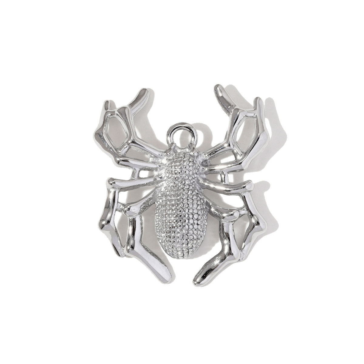6pcs/pack Stainless Steel Rhinestone Death's Head Necklace Pendants Big Size Spider DIY Charms Women Skull Crown Jewelry Wholesale