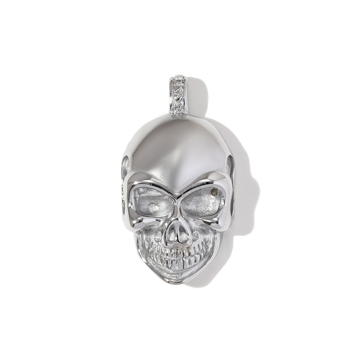 6pcs/pack Stainless Steel Rhinestone Death's Head Necklace Pendants Big Size Spider DIY Charms Women Skull Crown Jewelry Wholesale