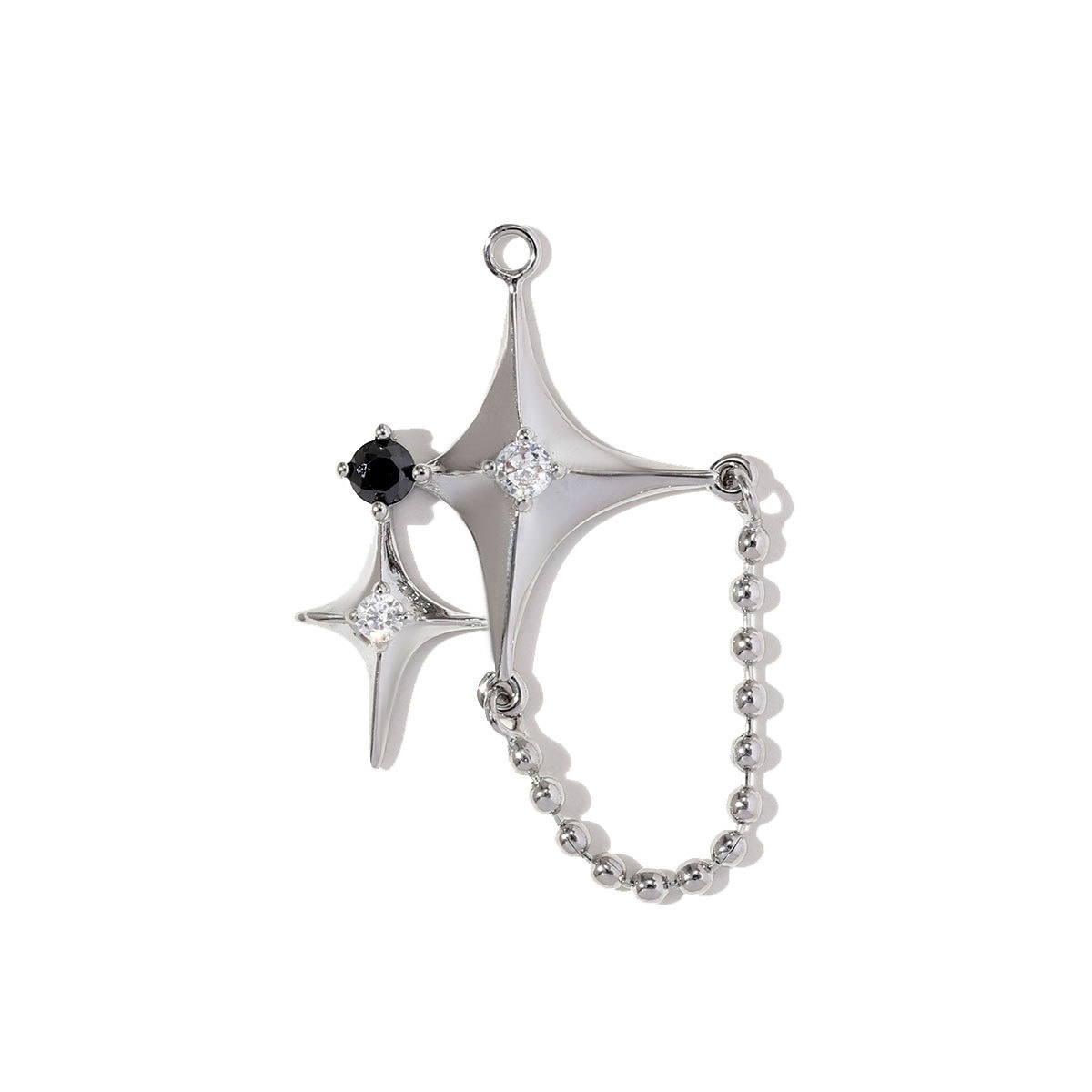 6pcs/pack Fashion Stainless Steel Square Star DIY Charms Heart Oval Zircon Necklace Pendant Women Love Rhinestone Jewelry Wholesale