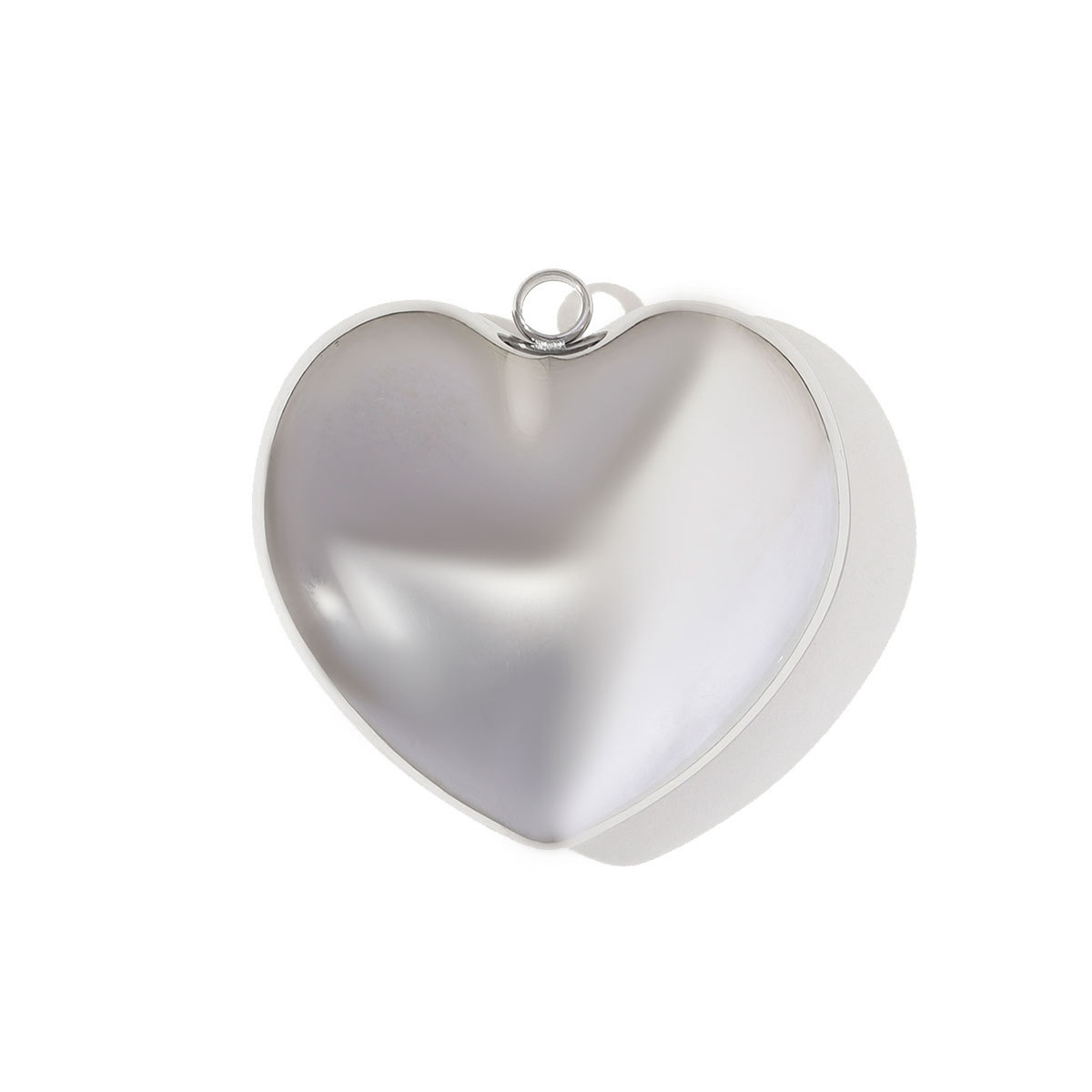 6pcs/pack 50x50mm Stainless Steel Love Heart DIY Charms Big Size Necklace Pendants Women French Retro Jewelry Wholesale