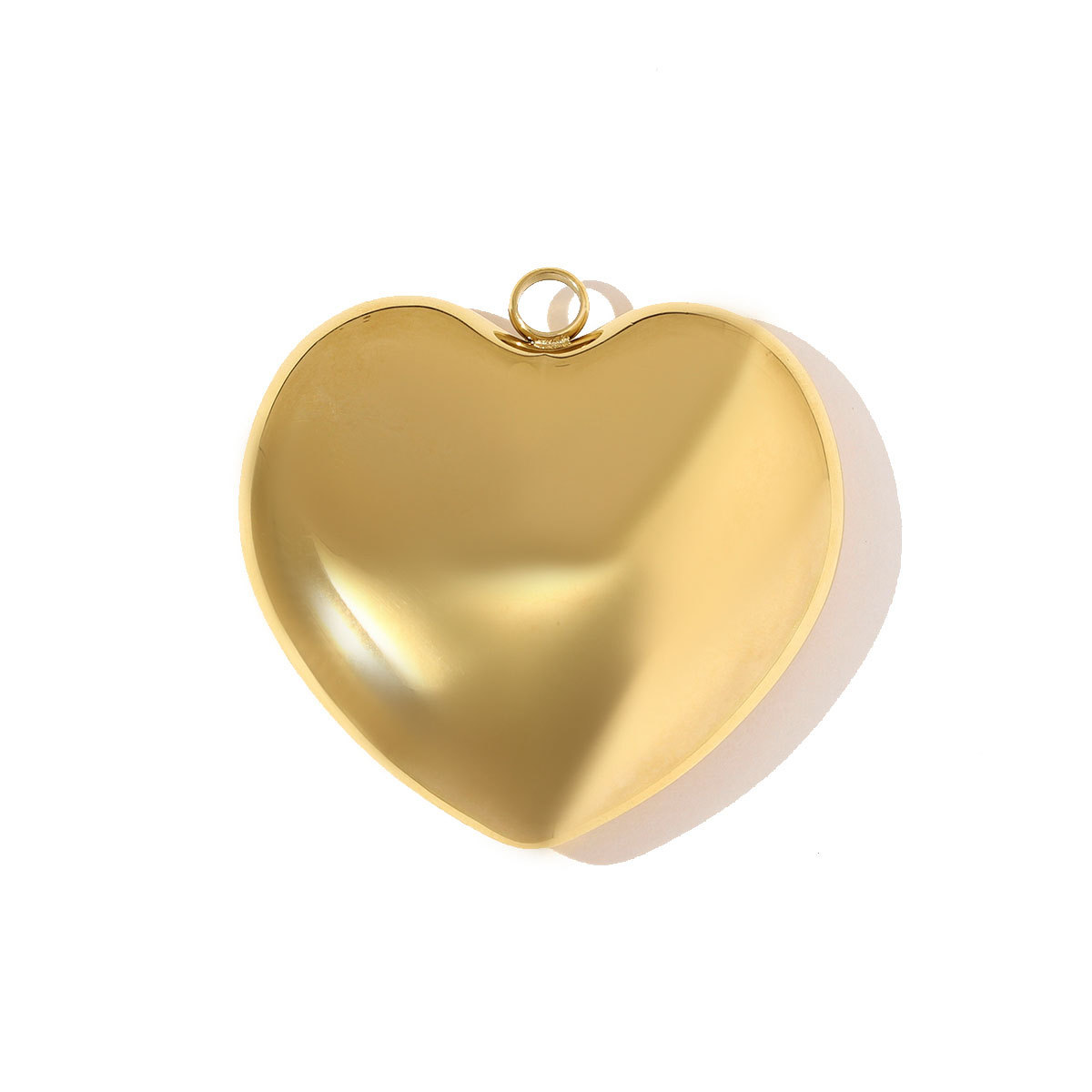 6pcs/pack 50x50mm Stainless Steel Love Heart DIY Charms Big Size Necklace Pendants Women French Retro Jewelry Wholesale