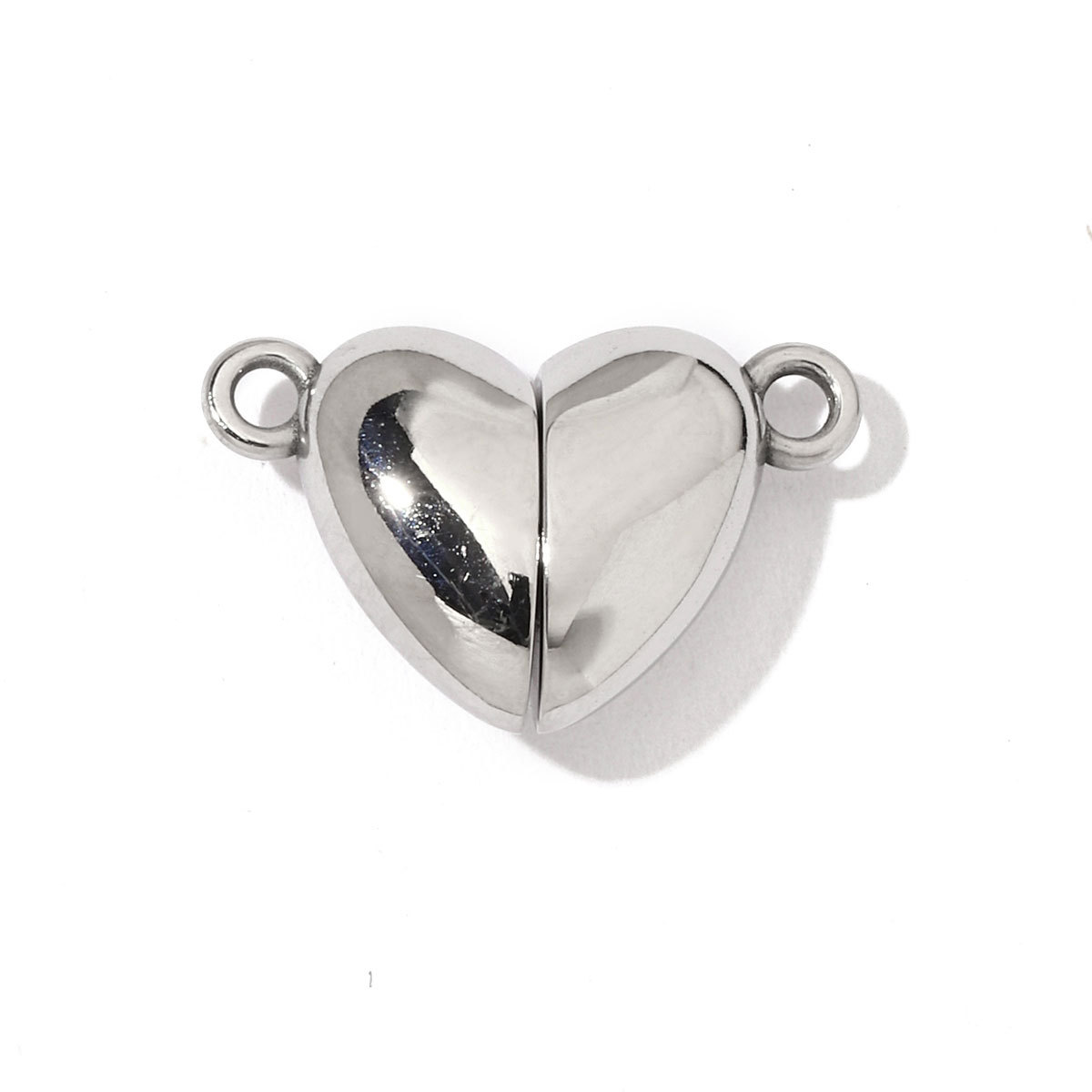 6pcs/pack Fashion Stainless Steel Hexagon Heart Magnetic Buckle OT Clasps for DIY Necklaces Bracelets Making