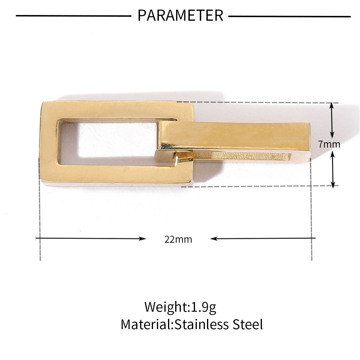 6pcs/pack Fashion Stainless Steel Hexagon Heart Magnetic Buckle OT Clasps for DIY Necklaces Bracelets Making