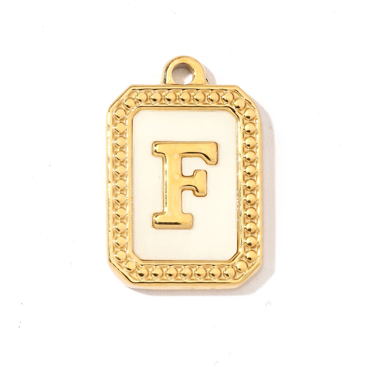 6pcs/pack French Style Stainless Steel Initail Alphabe Shell Charms A-Z Name Letter Necklace DIY Small Pendant