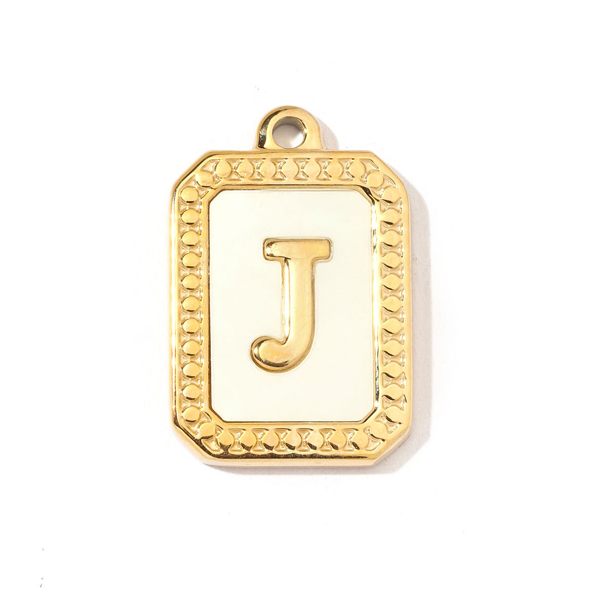 6pcs/pack French Style Stainless Steel Initail Alphabe Shell Charms A-Z Name Letter Necklace DIY Small Pendant