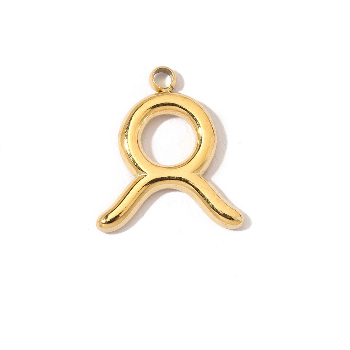 6pcs/pack French Style Stainless Steel Gold Color Zodiac Charms Star Signs Necklace DIY Small Pendant