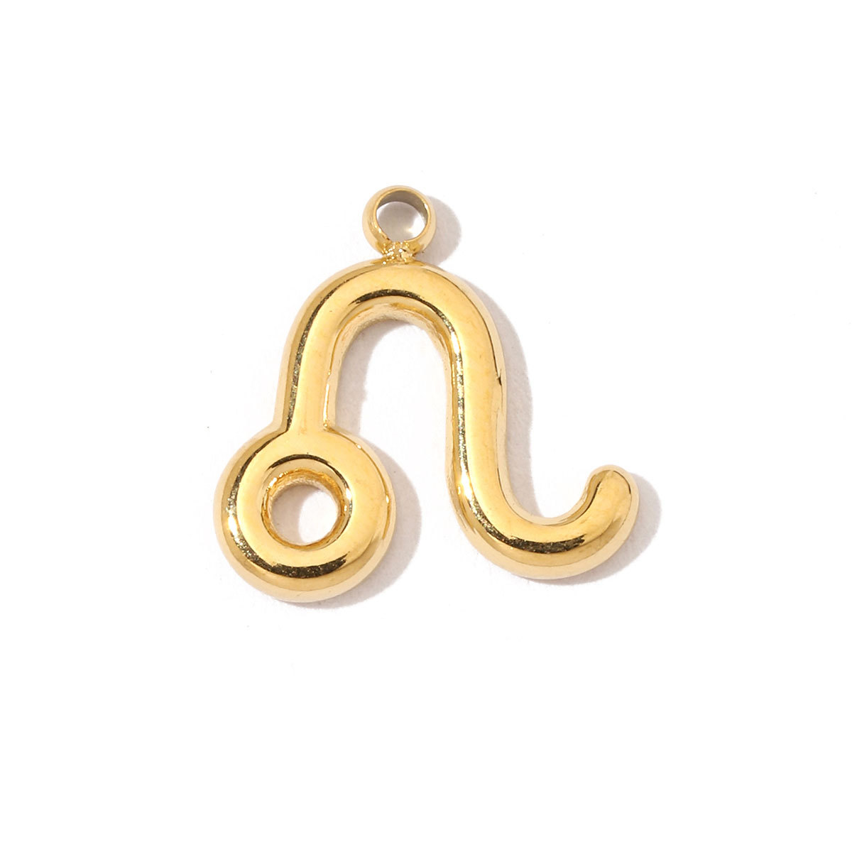 6pcs/pack French Style Stainless Steel Gold Color Zodiac Charms Star Signs Necklace DIY Small Pendant