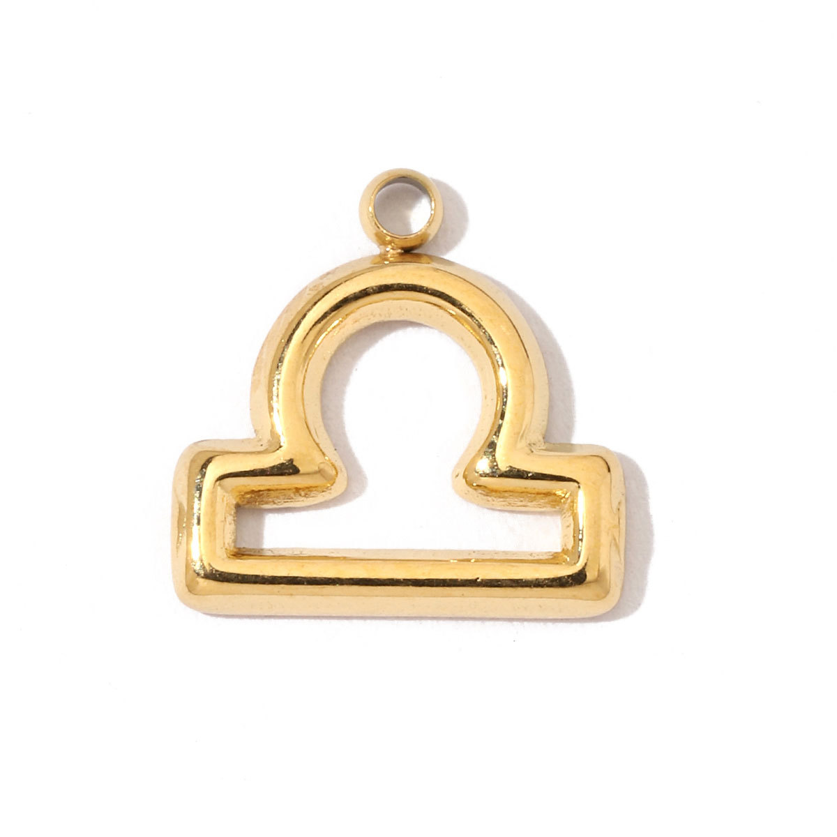 6pcs/pack French Style Stainless Steel Gold Color Zodiac Charms Star Signs Necklace DIY Small Pendant