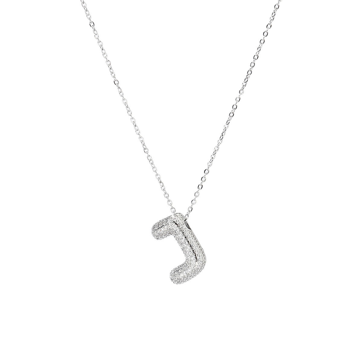 6pcs/pack Hip Hop Copper Zircon Stone Bubble A-Z Letter Charms Alphabet Initail Name Necklace DIY Small Pendant