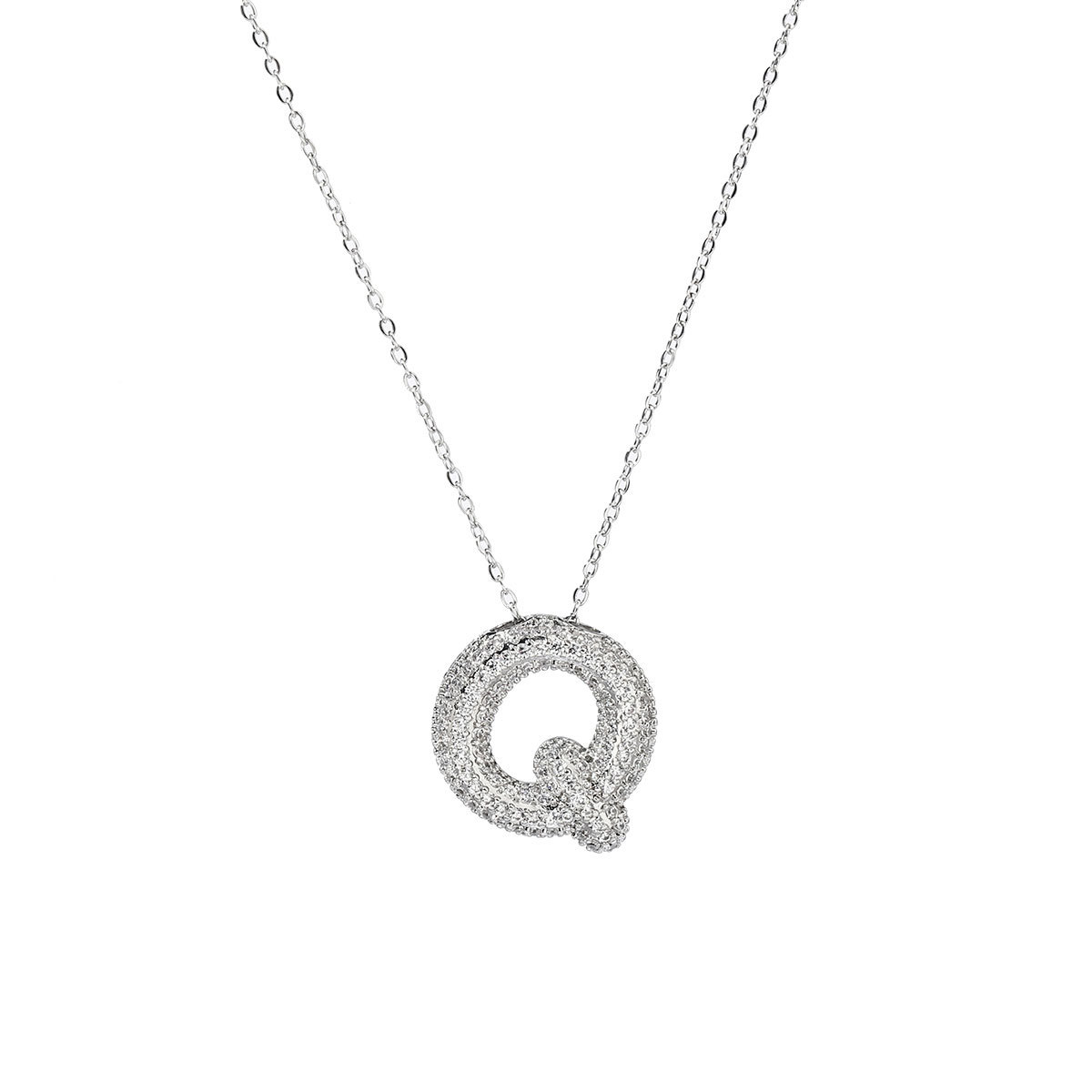 6pcs/pack Hip Hop Copper Zircon Stone Bubble A-Z Letter Charms Alphabet Initail Name Necklace DIY Small Pendant