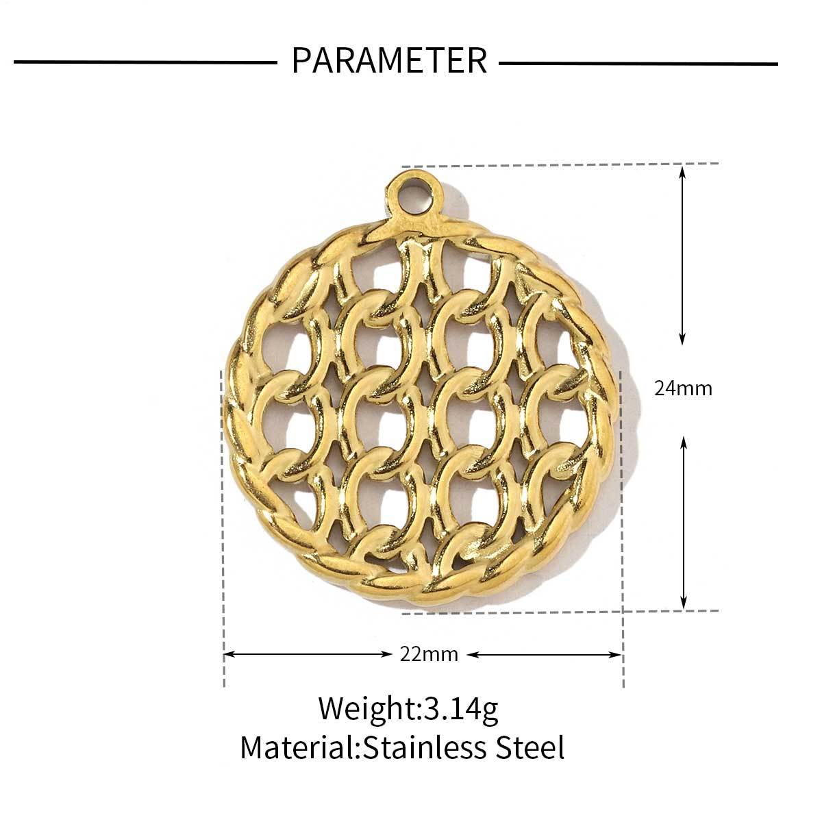 6pcs/pack Trendy Stainless Steel Camellia Clover Rose Leaf Flower Charms Geometric Swirl Necklace DIY Small Pendant Wholesale