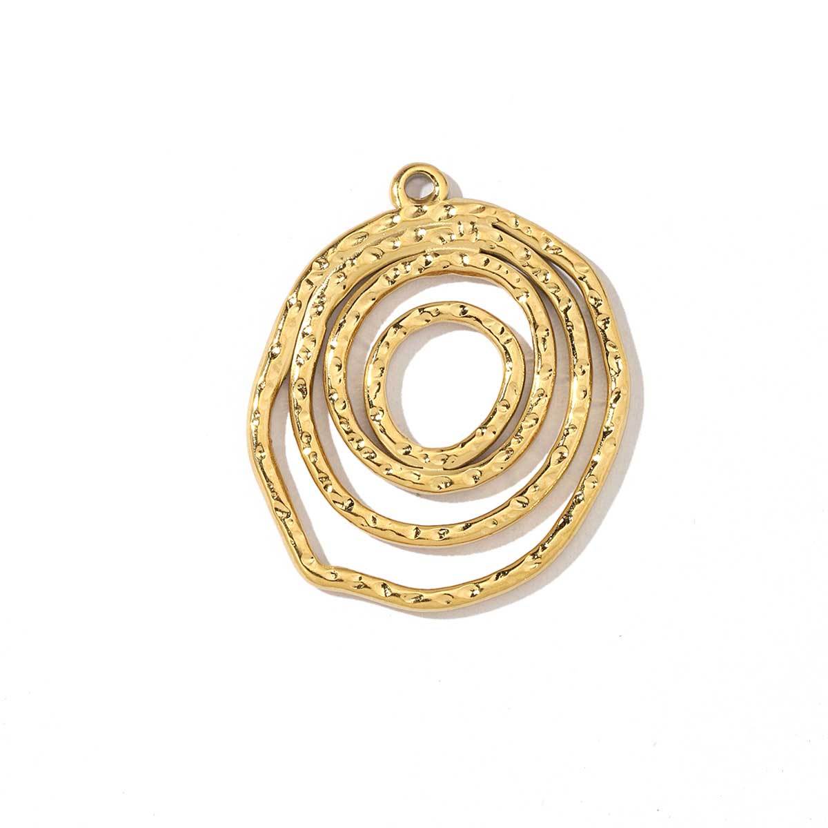 6pcs/pack Trendy Stainless Steel Camellia Clover Rose Leaf Flower Charms Geometric Swirl Necklace DIY Small Pendant Wholesale
