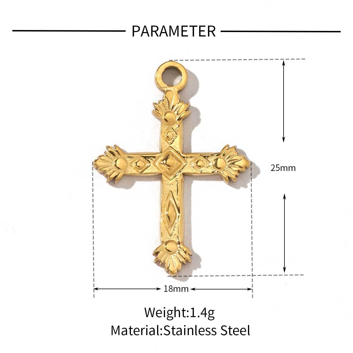 6pcs/pack Fashion Stainless Steel Holding the Moon in Hand Cross Lock Charms Bowknot Heart Necklace DIY Small Pendant Wholesale