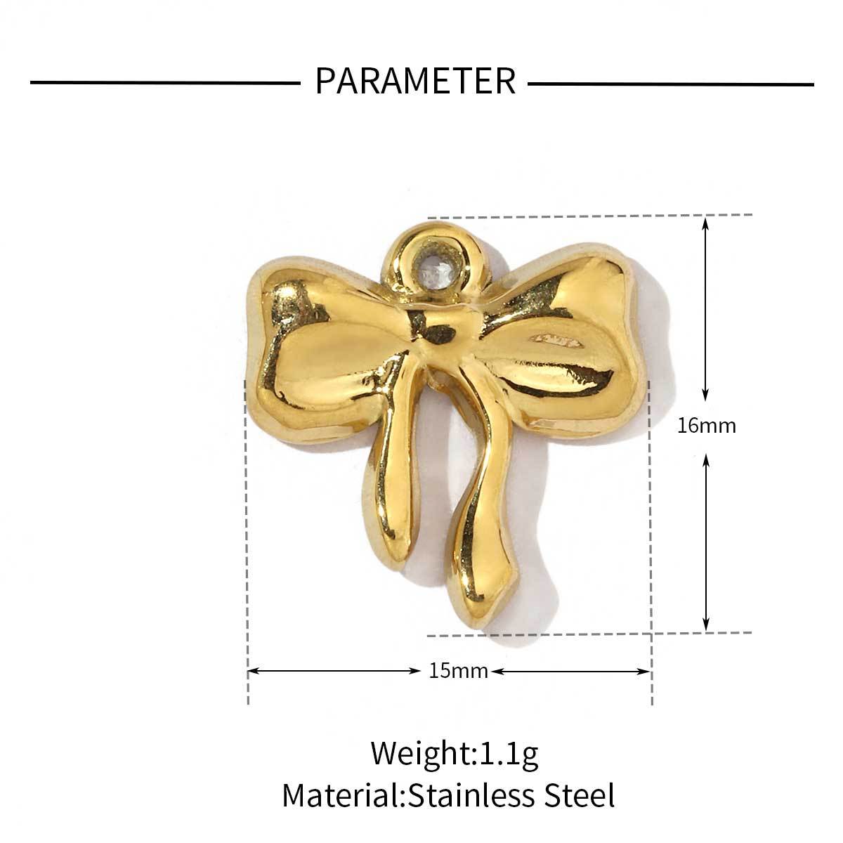 6pcs/pack Fashion Stainless Steel Holding the Moon in Hand Cross Lock Charms Bowknot Heart Necklace DIY Small Pendant Wholesale