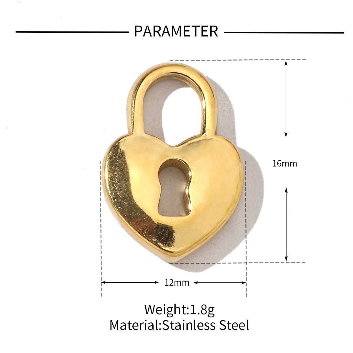 6pcs/pack Fashion Stainless Steel Holding the Moon in Hand Cross Lock Charms Bowknot Heart Necklace DIY Small Pendant Wholesale