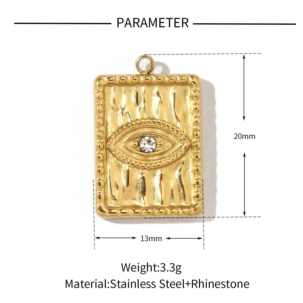 6pcs/pack Fashion Stainless Steel Star Sun Moon Eye Charms Conch Turtle Fish Tail Dragonfly Necklace DIY Small Pendant Wholesale