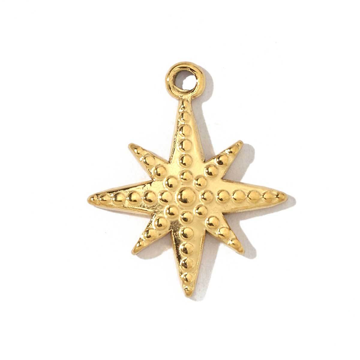6pcs/pack Fashion Stainless Steel Star Sun Moon Eye Charms Conch Turtle Fish Tail Dragonfly Necklace DIY Small Pendant Wholesale