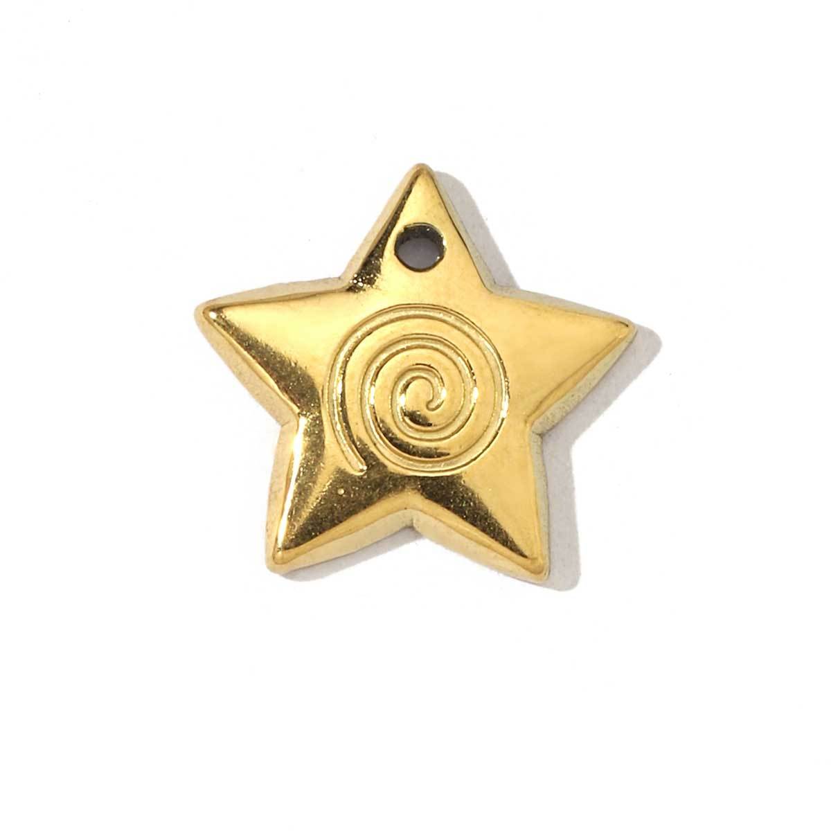 6pcs/pack Fashion Stainless Steel Star Sun Moon Eye Charms Conch Turtle Fish Tail Dragonfly Necklace DIY Small Pendant Wholesale
