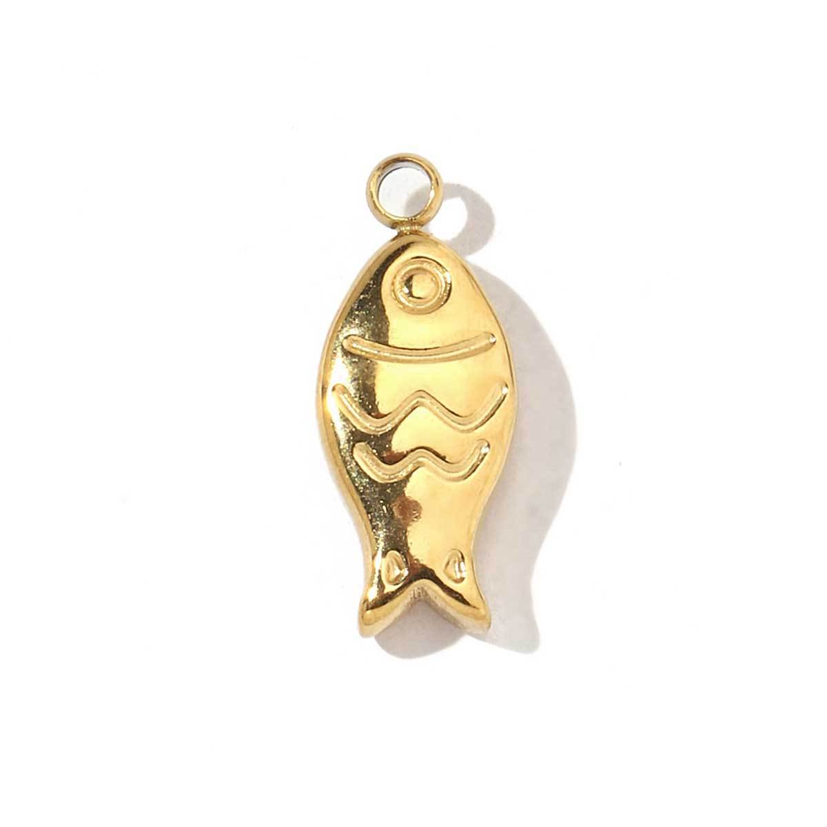 6pcs/pack Fashion Stainless Steel Star Sun Moon Eye Charms Conch Turtle Fish Tail Dragonfly Necklace DIY Small Pendant Wholesale
