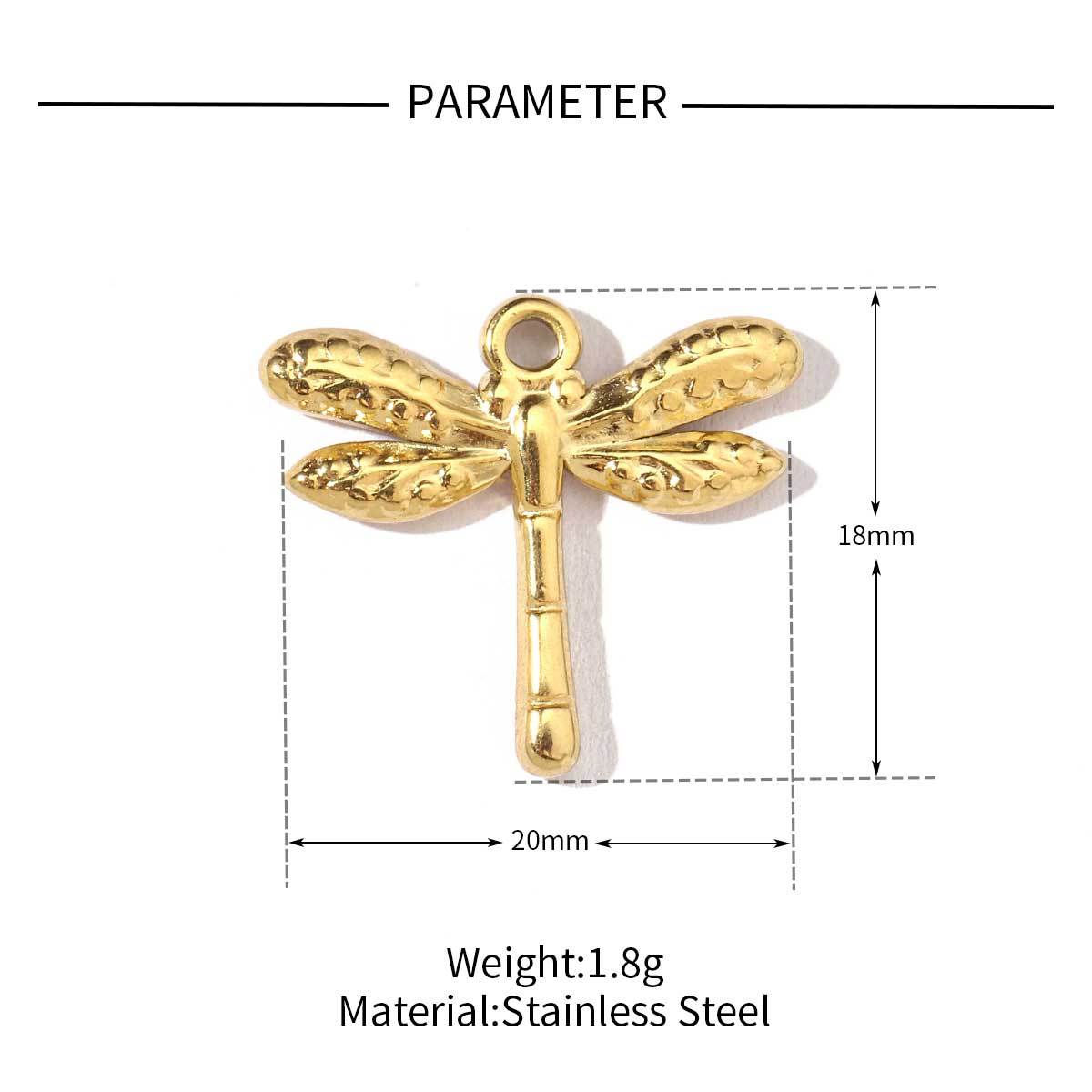 6pcs/pack Fashion Stainless Steel Star Sun Moon Eye Charms Conch Turtle Fish Tail Dragonfly Necklace DIY Small Pendant Wholesale