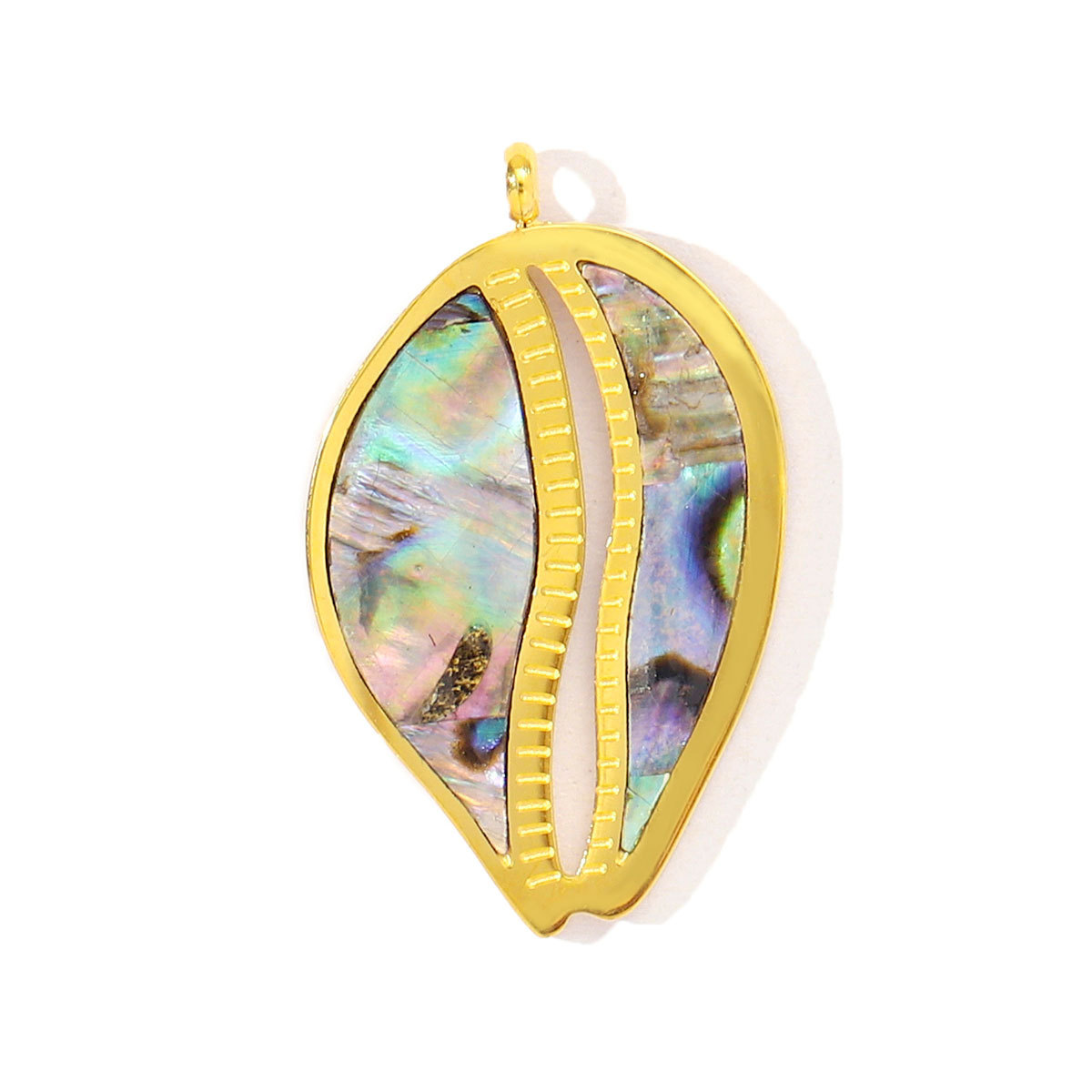 6pcs/pack French Stainless Steel Abalone Shell Conch DIY Charms Women Goldfish Octopus Necklace Pendant Sea Animal Jewelry
