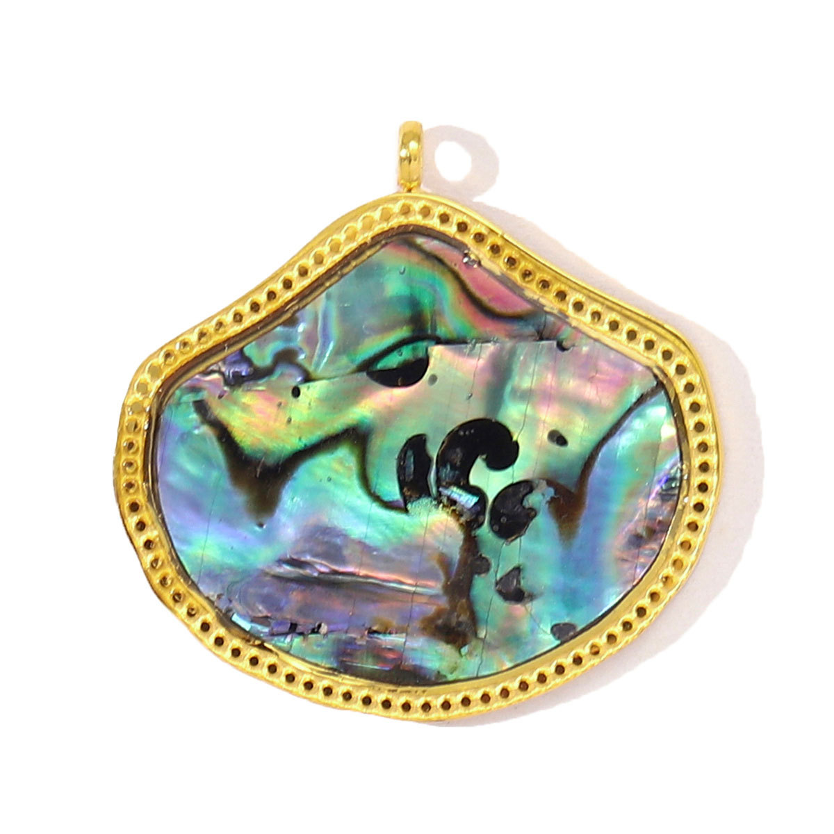 6pcs/pack French Stainless Steel Abalone Shell Conch DIY Charms Women Goldfish Octopus Necklace Pendant Sea Animal Jewelry