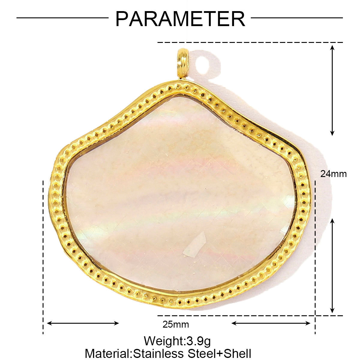 6pcs/pack French Stainless Steel Abalone Shell Conch DIY Charms Women Goldfish Octopus Necklace Pendant Sea Animal Jewelry