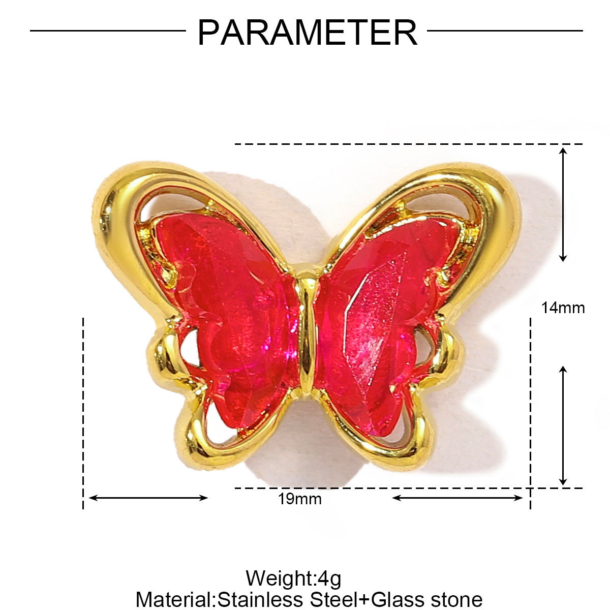 6pcs/pack Stainless Steel Cubic Zircon Butterfly Flower DIY Bracelet Charms Women Cross Heart Love Necklace Pendant Windmill Jewelry