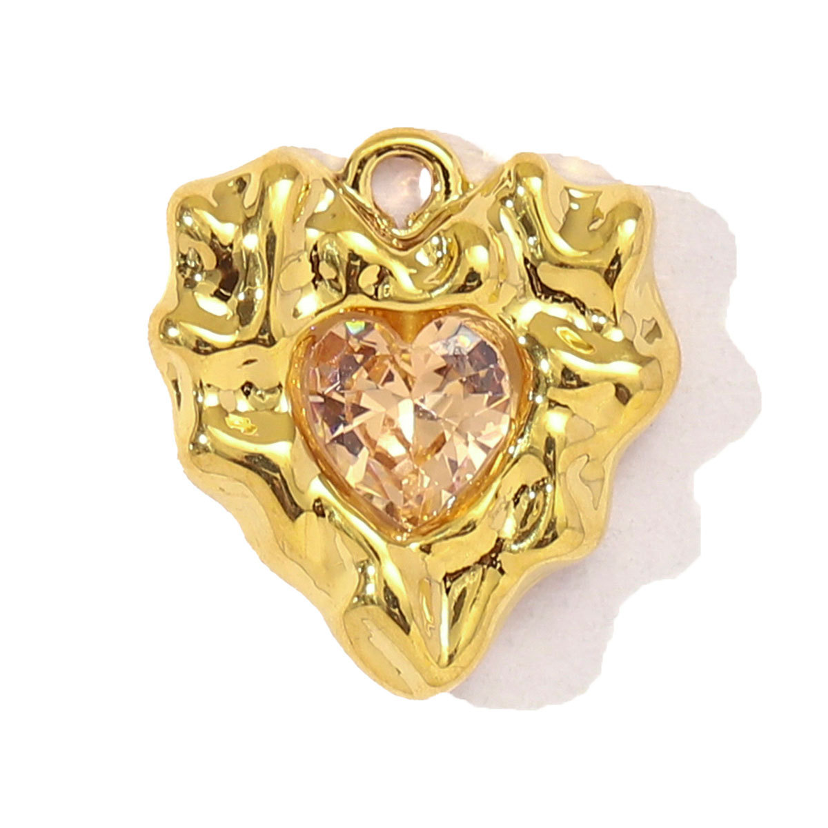 6pcs/pack Stainless Steel Cubic Zircon Butterfly Flower DIY Bracelet Charms Women Cross Heart Love Necklace Pendant Windmill Jewelry
