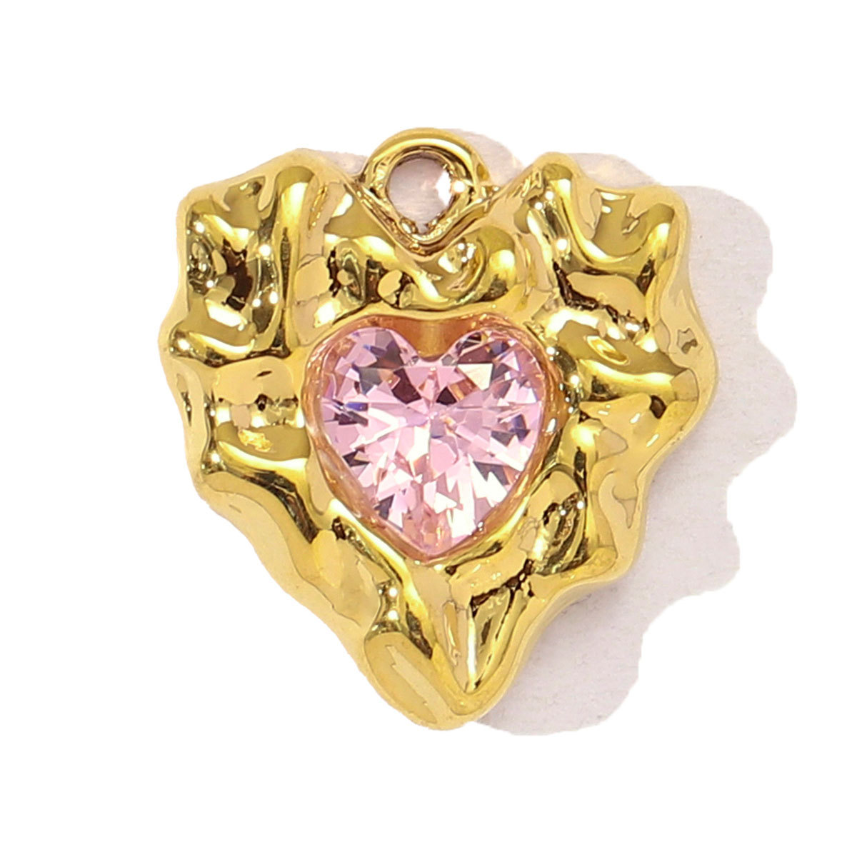 6pcs/pack Stainless Steel Cubic Zircon Butterfly Flower DIY Bracelet Charms Women Cross Heart Love Necklace Pendant Windmill Jewelry