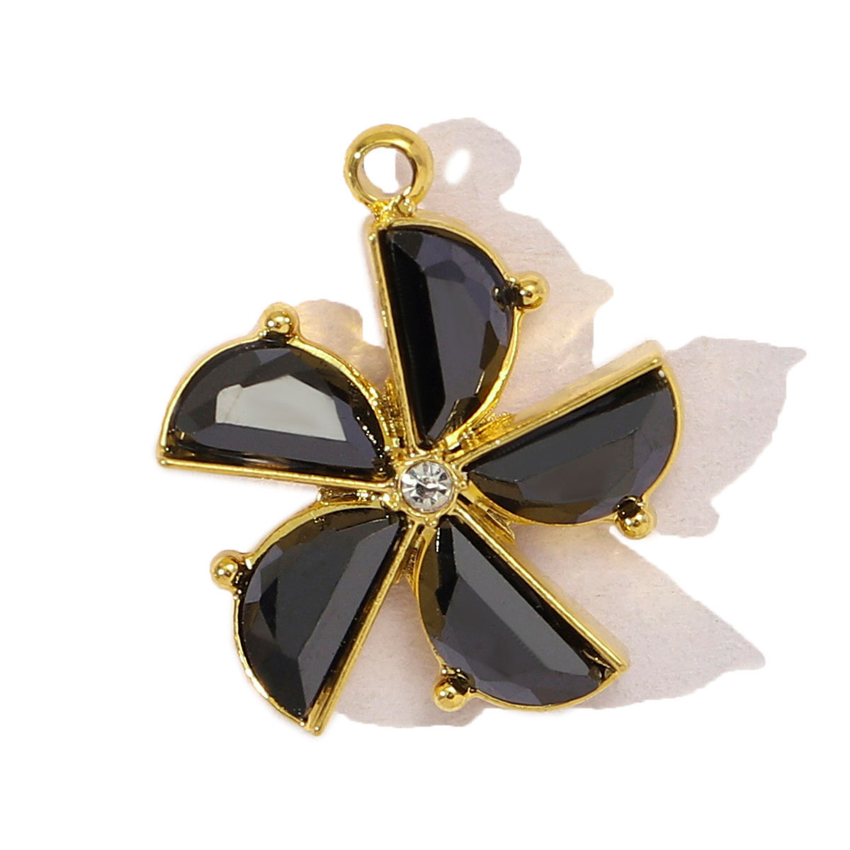 6pcs/pack Stainless Steel Cubic Zircon Butterfly Flower DIY Bracelet Charms Women Cross Heart Love Necklace Pendant Windmill Jewelry