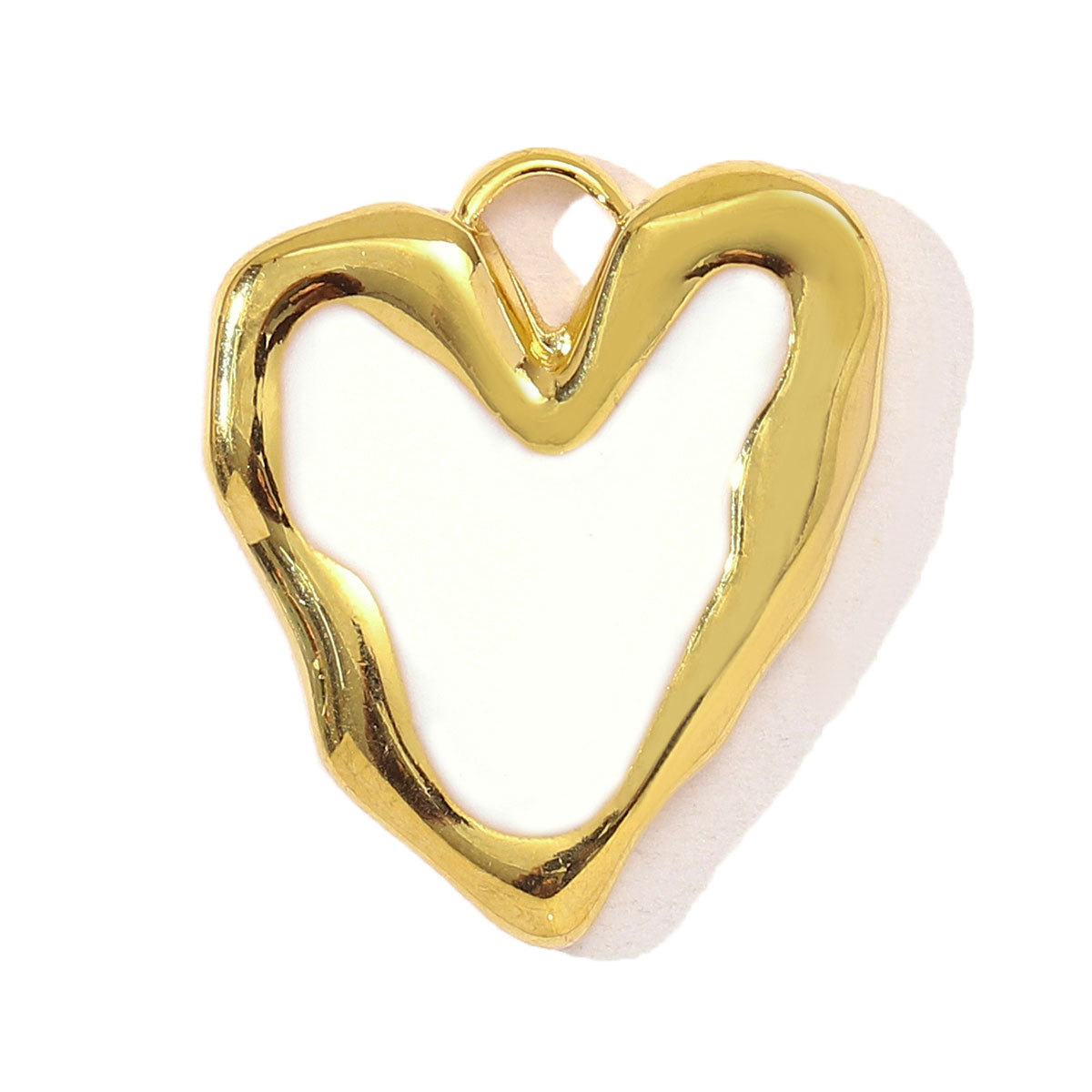 6pcs/pack French Retro Stainless Steel Enamel Love Heart Necklace Pendant Women Rhinestone Cross Heart DIY Charms Star Jewelry