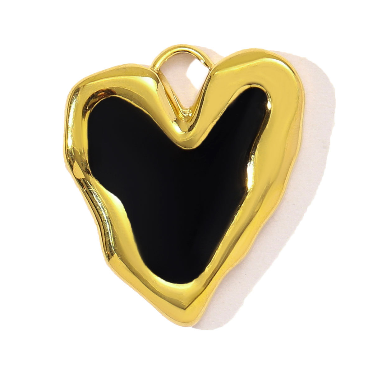 6pcs/pack French Retro Stainless Steel Enamel Love Heart Necklace Pendant Women Rhinestone Cross Heart DIY Charms Star Jewelry