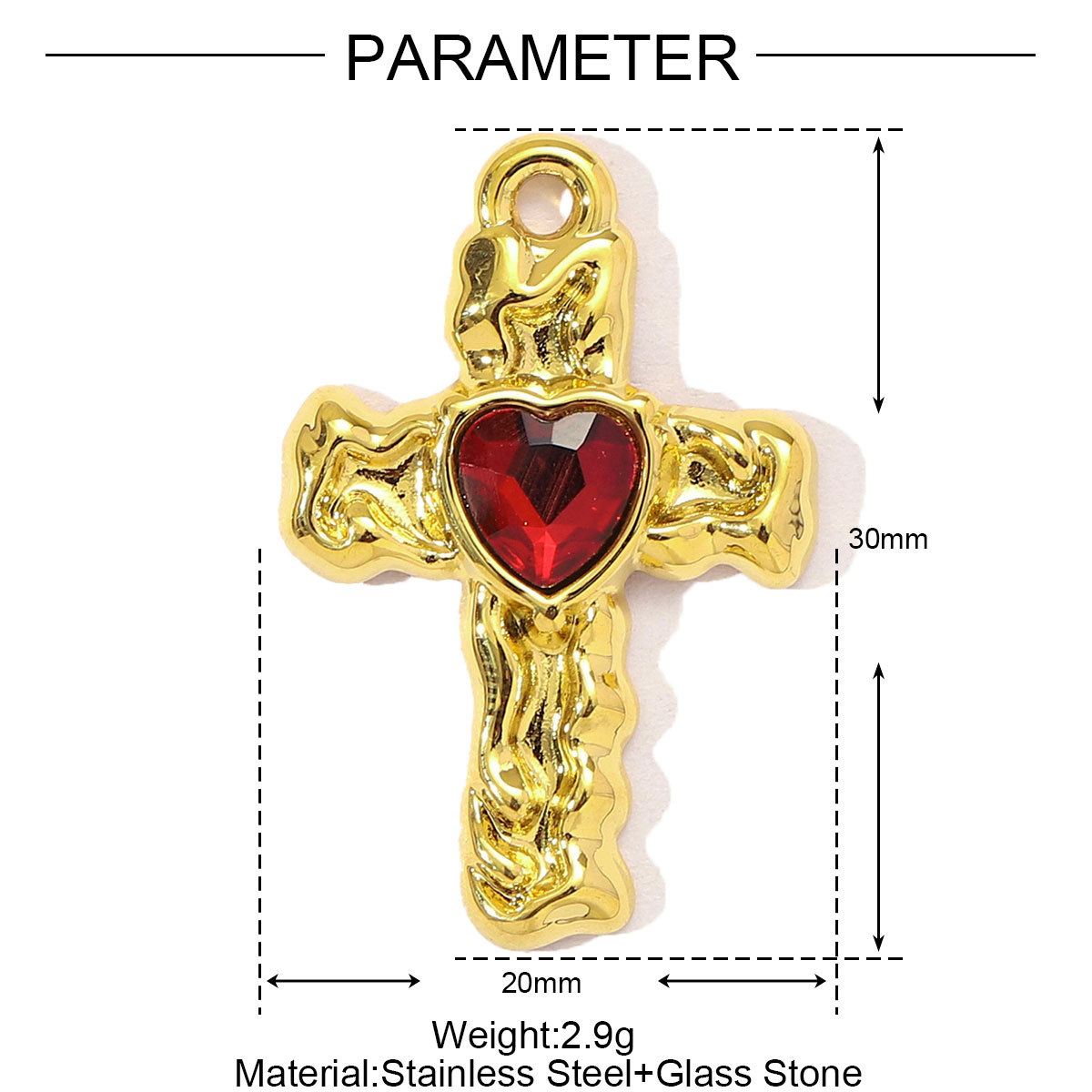 6pcs/pack French Retro Stainless Steel Enamel Love Heart Necklace Pendant Women Rhinestone Cross Heart DIY Charms Star Jewelry