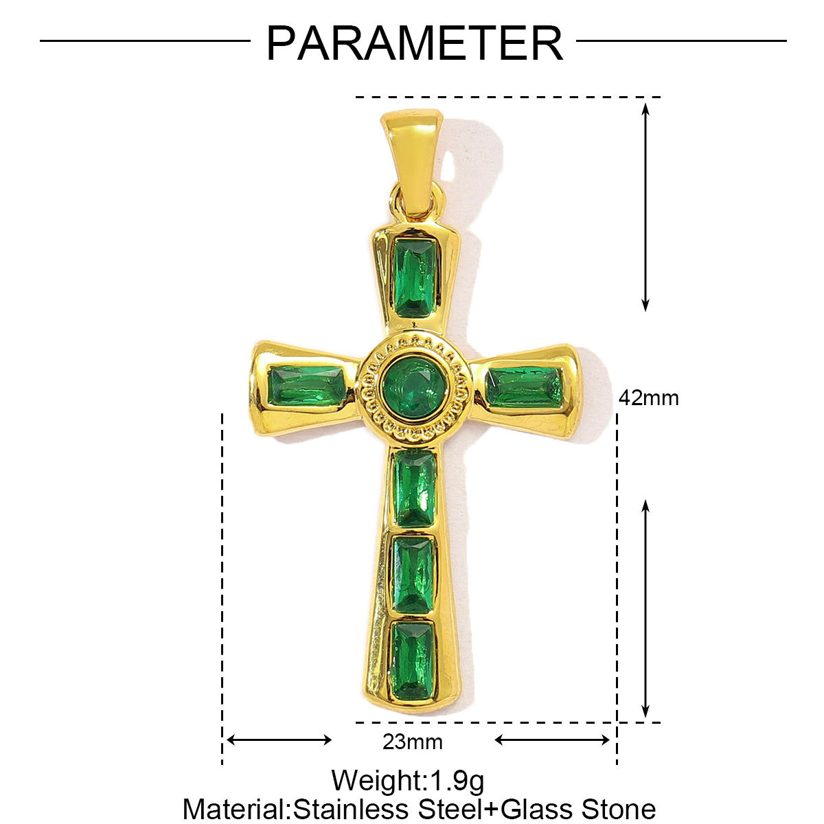 6pcs/pack French Retro Stainless Steel Enamel Love Heart Necklace Pendant Women Rhinestone Cross Heart DIY Charms Star Jewelry