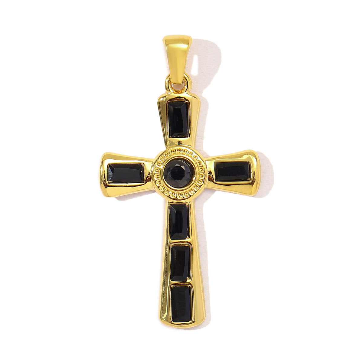 6pcs/pack French Retro Stainless Steel Enamel Love Heart Necklace Pendant Women Rhinestone Cross Heart DIY Charms Star Jewelry